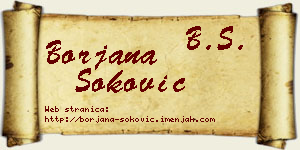Borjana Soković vizit kartica